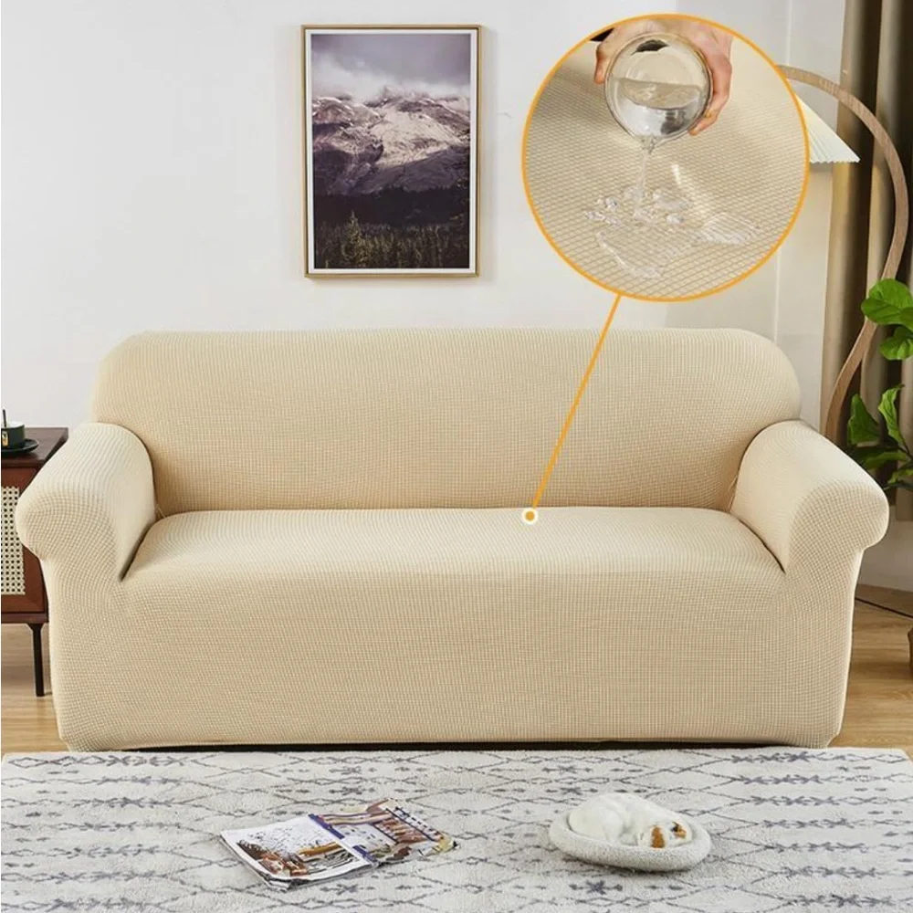 ✨NIP✨ Water-Resistant Sofa Cover | Jacquard | Cream Color